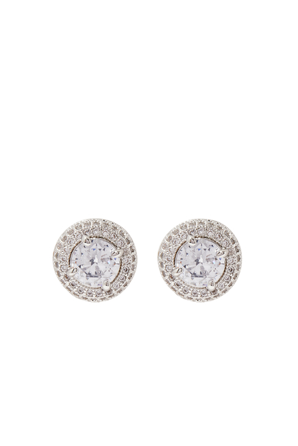 Round Micro Pave Earrings